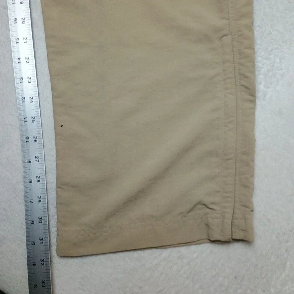 North Face Pants Mens Large Beige Cargo Nylon Convertible Outdoor Hiking Fishing